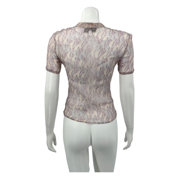 St. John Collection Leaf Print Button Down Shirt - Picture 5 of 8